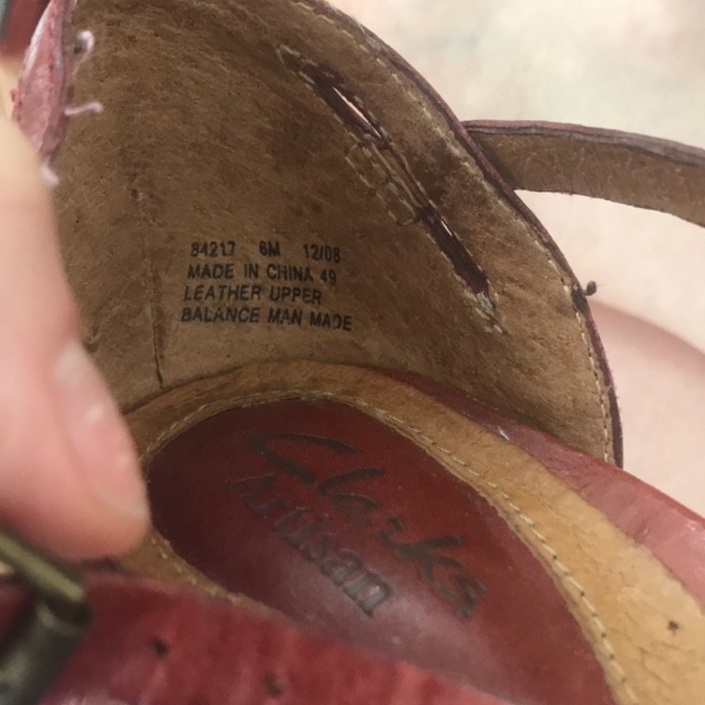 Red Clark’s Sandals - Picture 3 of 3